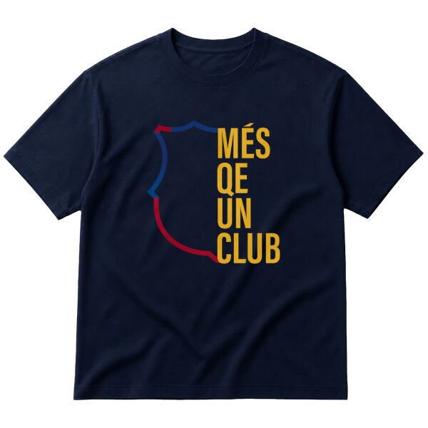 Més que un Club | FC Barcelona Oversize Tişört M - İndigo Mavisi