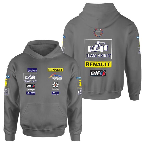 Renault Team Spirit Vintage Teamline Hoodie XL - Füme