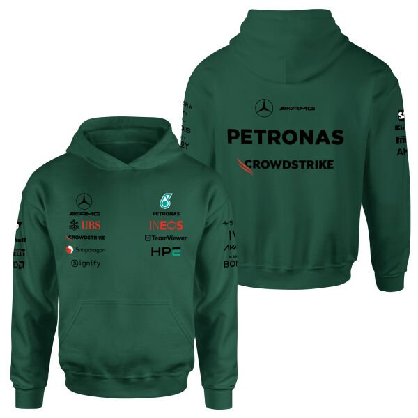 Mercedes AMG Petronas 2026 Teamline Hoodie S - Nefti Yeşili