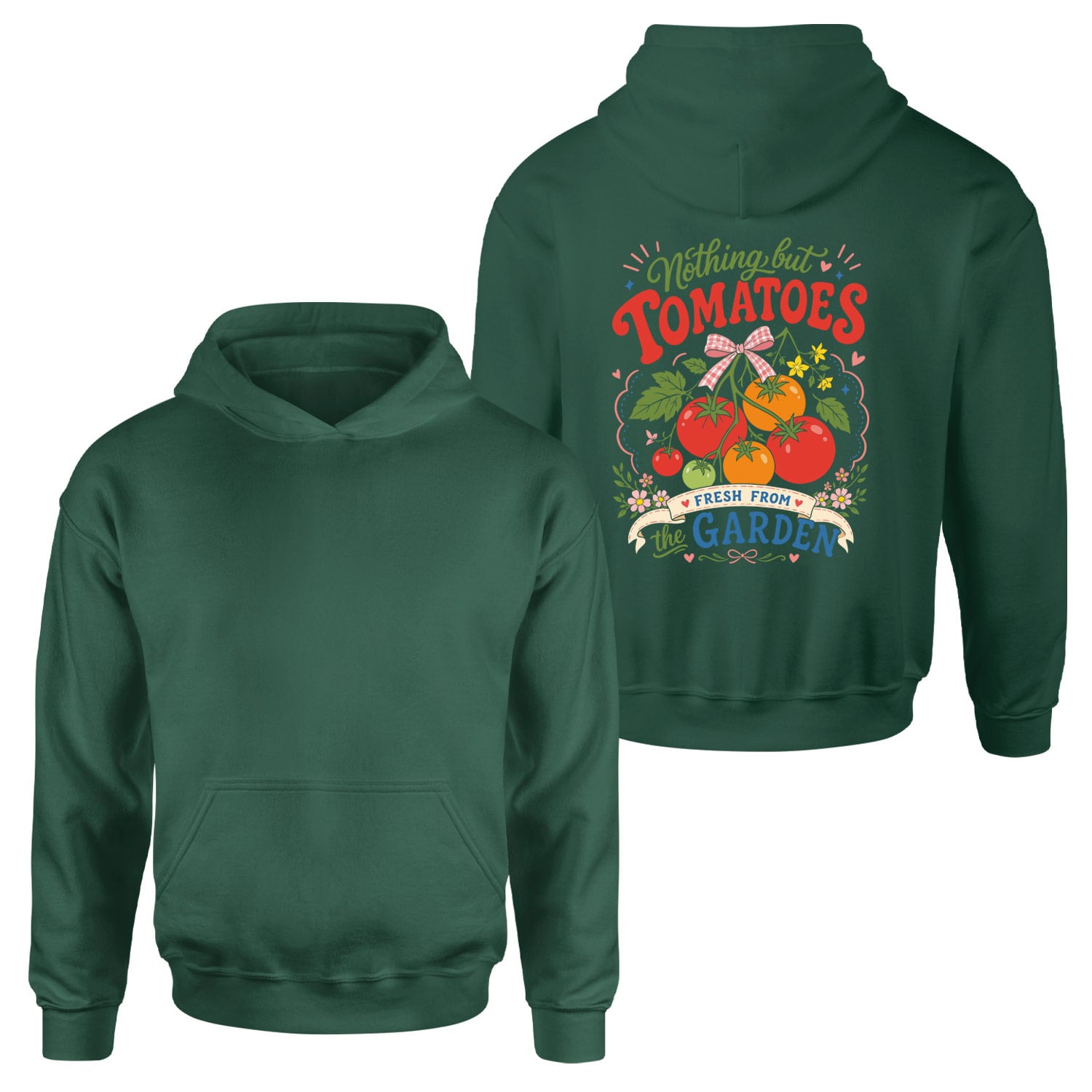 Fresh Tomatoes Hoodie M - Nefti Yeşili