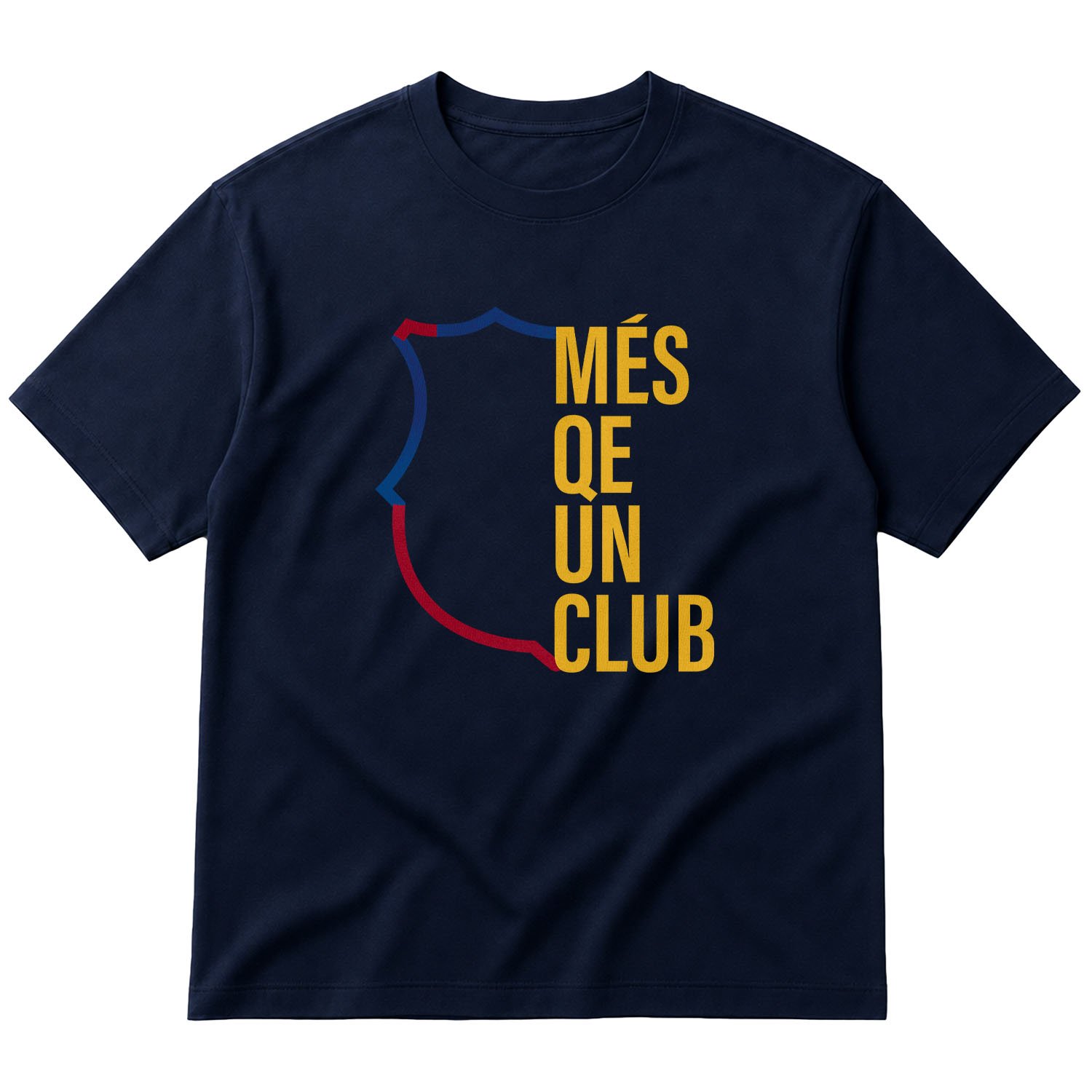 Més que un Club | FC Barcelona Oversize Tişört L - İndigo Mavisi