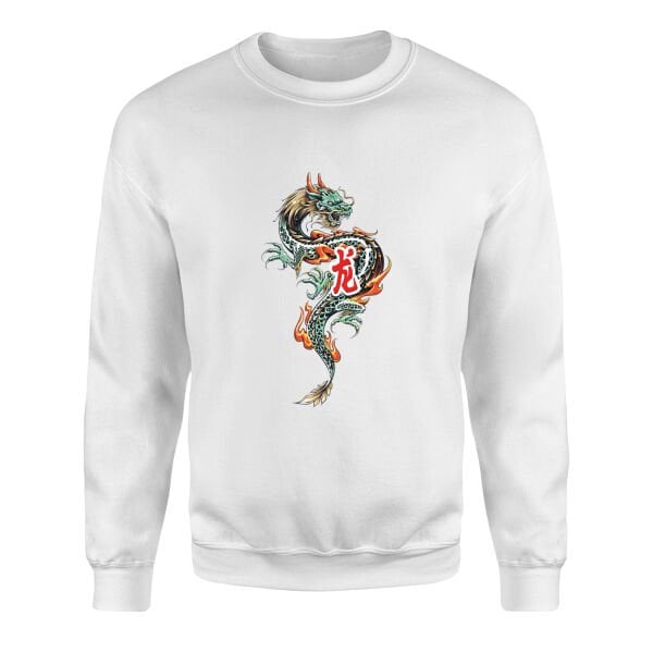 Dragon Sweatshirt XL - Beyaz