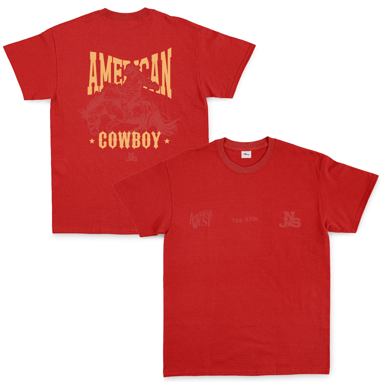American Cowboy NSJ Premium Tişört M - Kırmızı