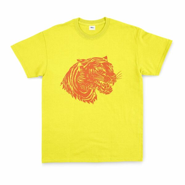 Clemson Tiger Print Tişört XL - Sarı