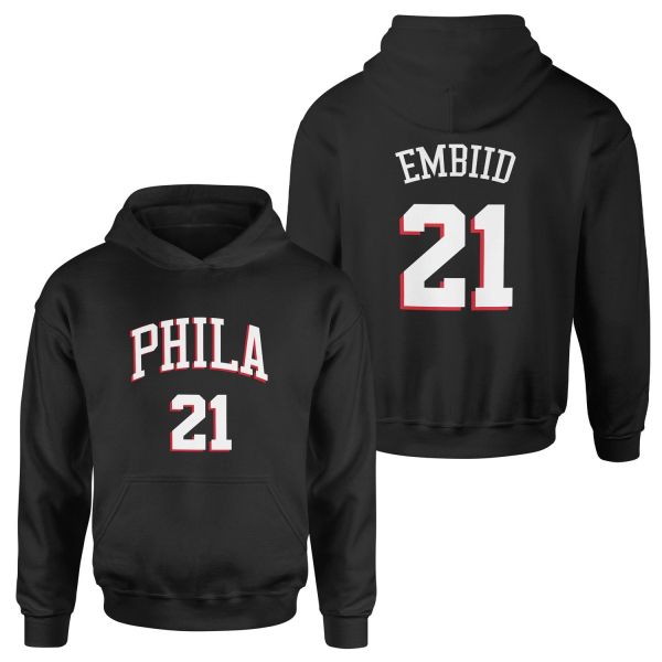 Joel Embiid Philadelphia Forma Hoodie S - Siyah