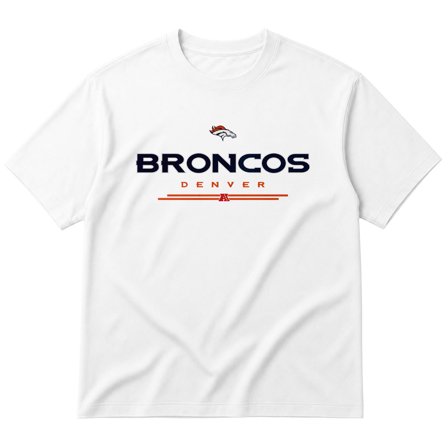 Denver Broncos AFC Oversize Tişört S - Beyaz