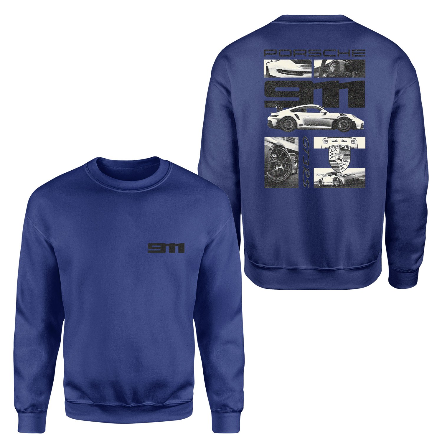 GT3 RS Grunge Sweatshirt L - İndigo Mavisi