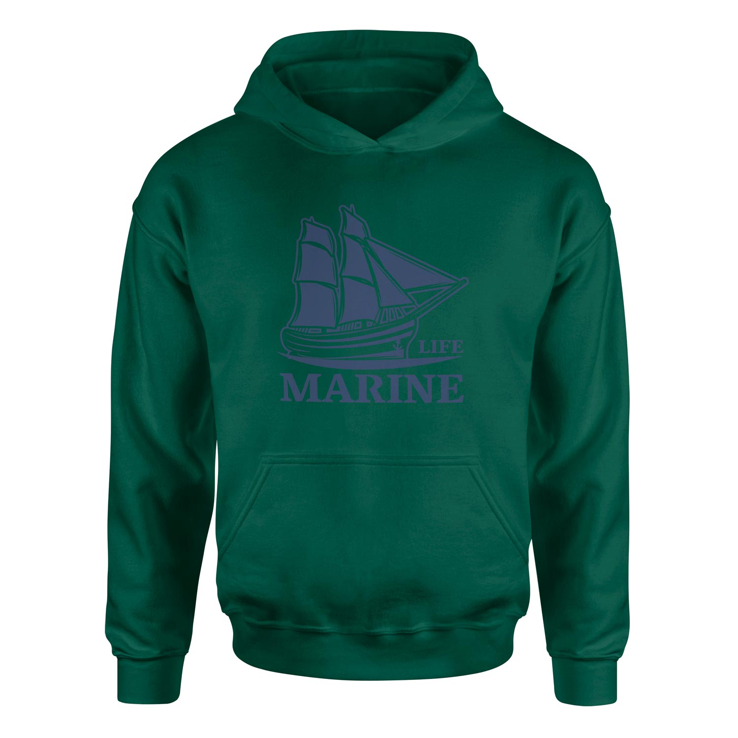 Marine Life Denizci Hoodie XXL - Nefti Yeşili