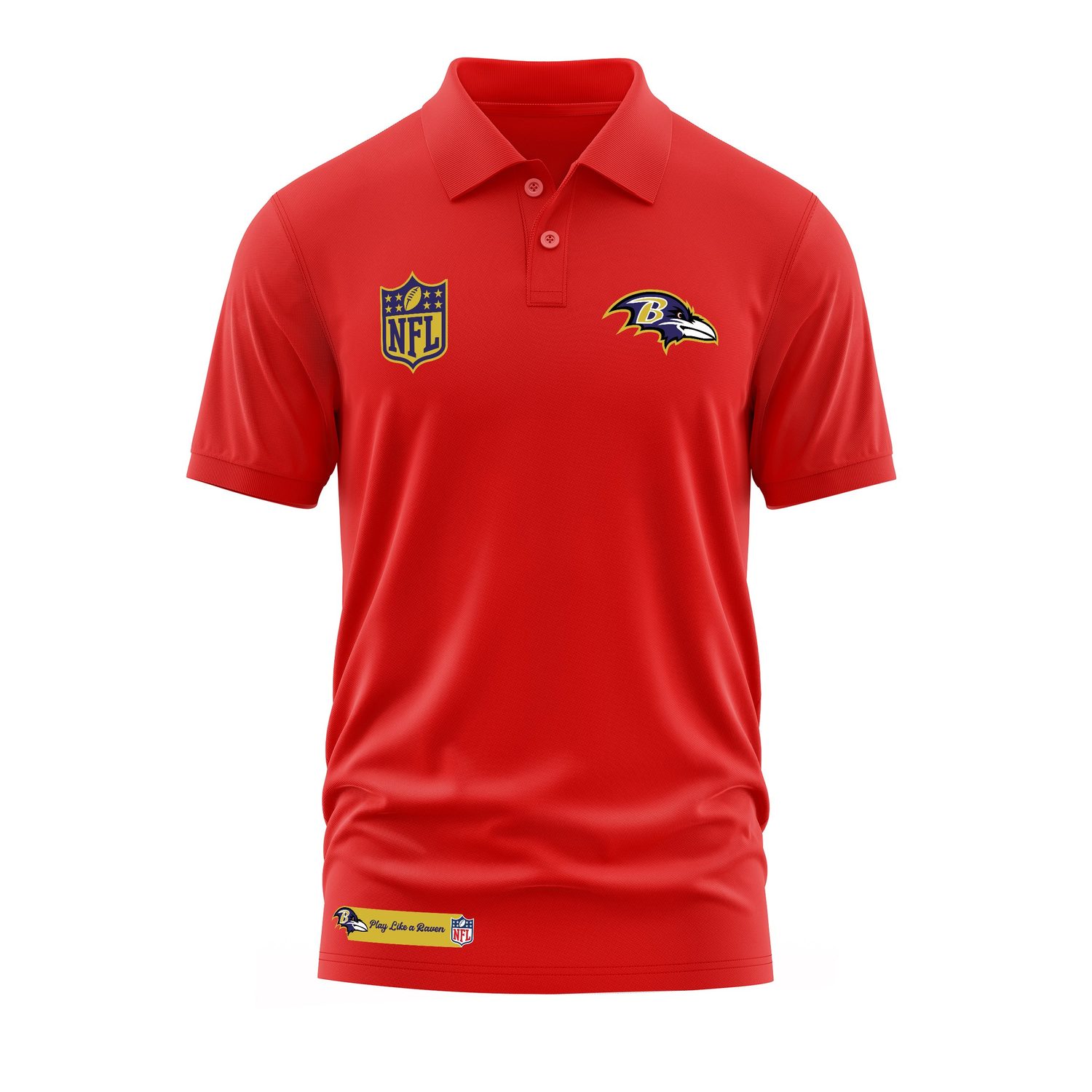 Play Like a Raven Baltimore Ravens MVP Polo Tişört L - Kırmızı