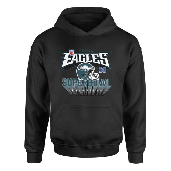 Philadelphia Eagles SB Champions Hoodie M - Siyah