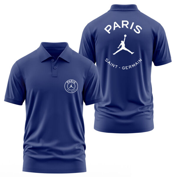 Air Jordan X Paris Saint Germain Polo Tişört M - İndigo Mavisi