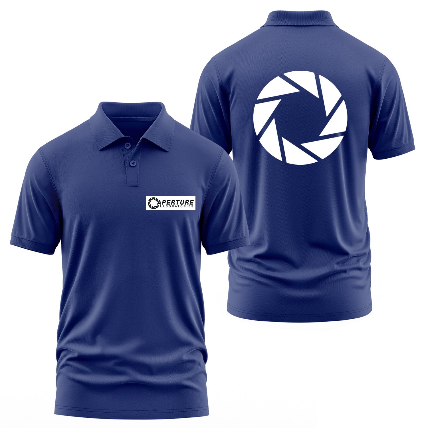 Aperture Laboratories Polo Tişört L - İndigo Mavisi