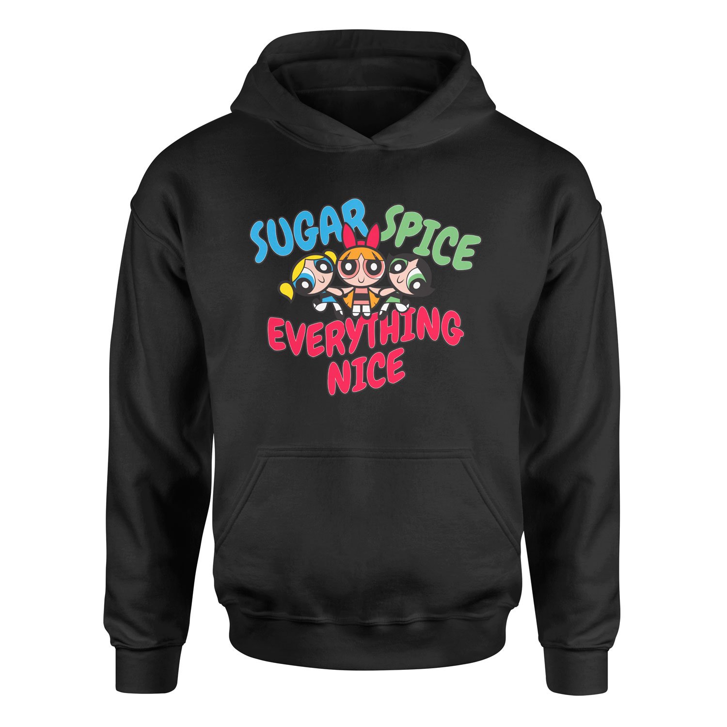 Sugar, Spice & Everything Nice Hoodie XXL - Siyah