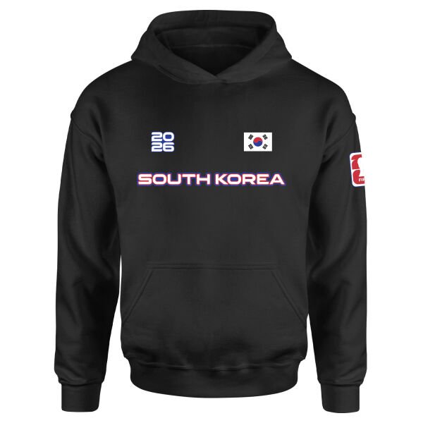 Güney Kore 2026 Hoodie L - Siyah