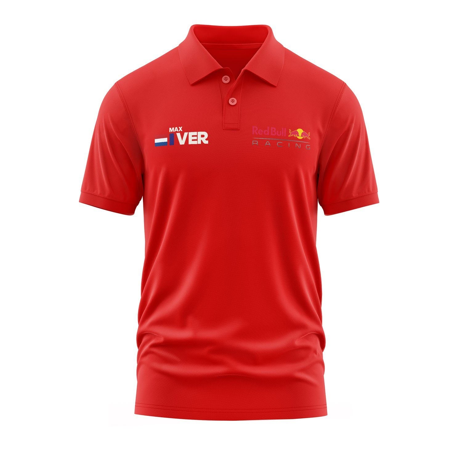 Max Verstappen Name Tag RB Racing Polo Tişört L - Kırmızı