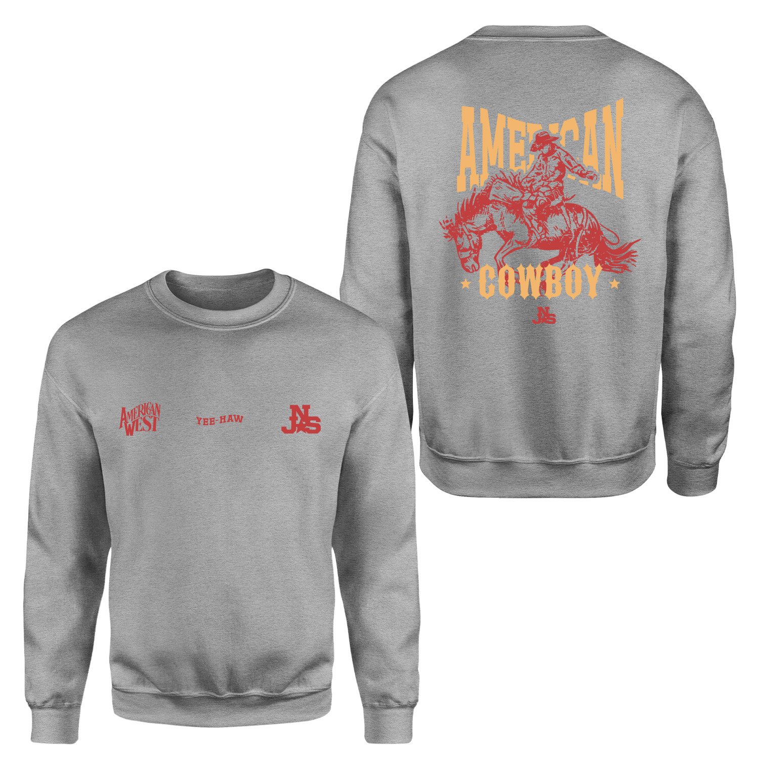 American Cowboy NSJ Premium Sweatshirt M - Gri