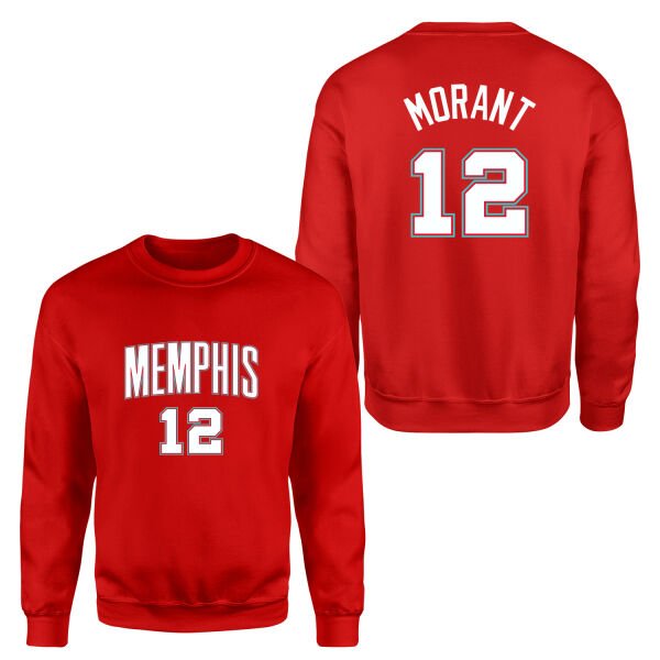 Ja Morant Memphis Forma Sweatshirt S - Kırmızı