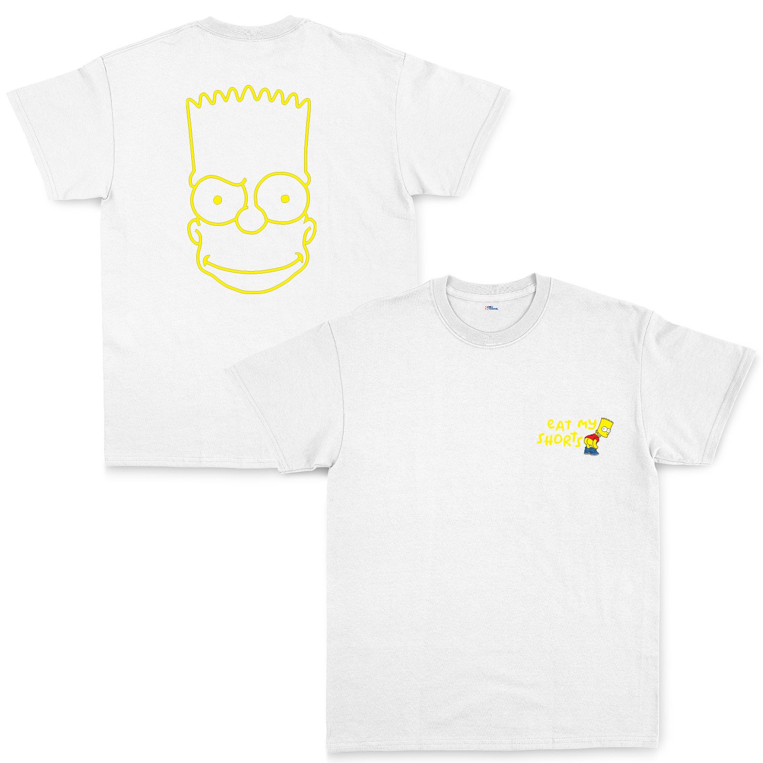 Eat My Shorts Bart Simpson Tişört M - Beyaz