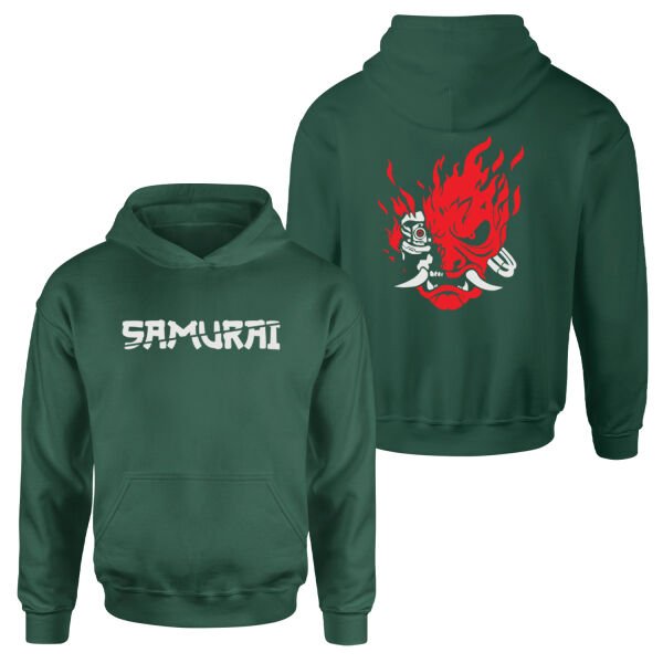 Wake Up, Samurai | CYBERPUNK Hoodie M - Nefti Yeşili