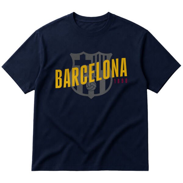FC Barcelona 1899 Oversize Tişört S - İndigo Mavisi