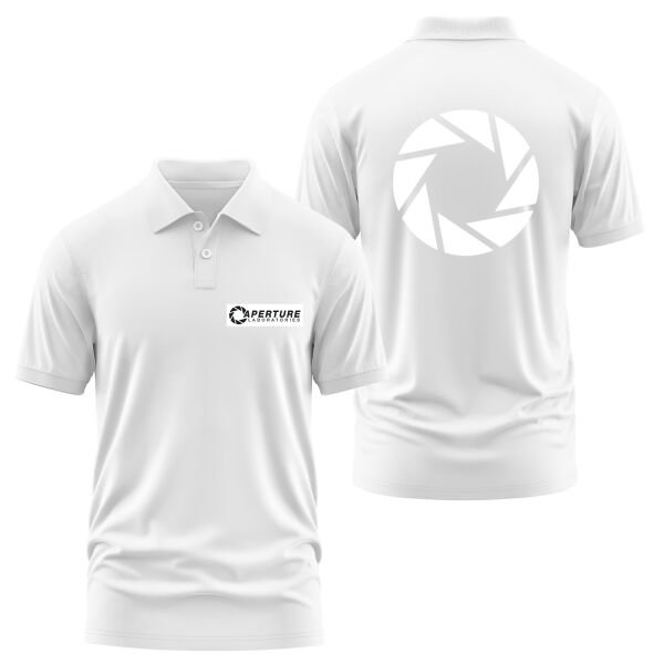 Aperture Laboratories Polo Tişört S - Beyaz