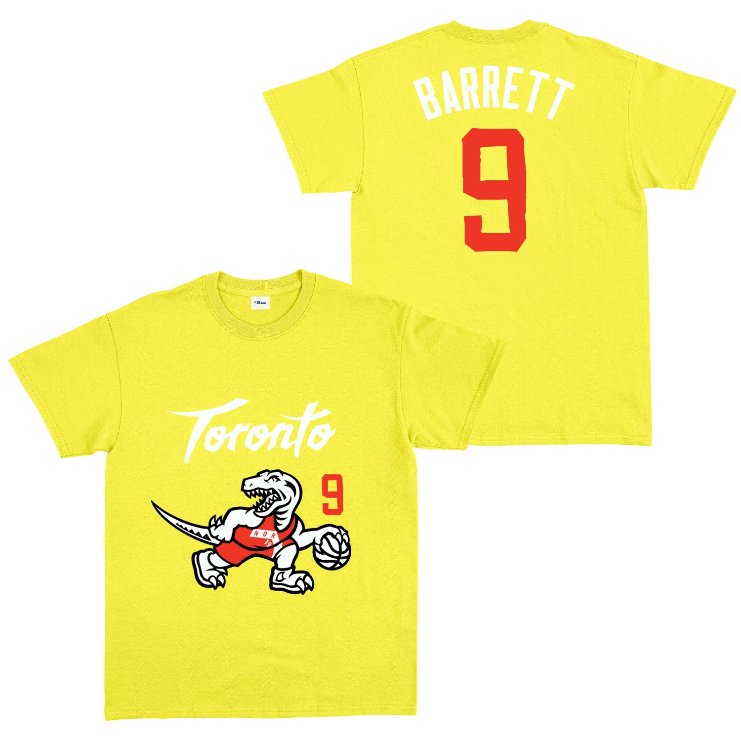RJ Barrett 9 City Edition Raptors Tişört S - Sarı