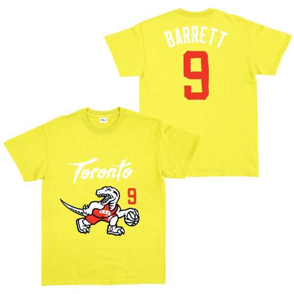 RJ Barrett 9 City Edition Raptors Tişört S - Sarı