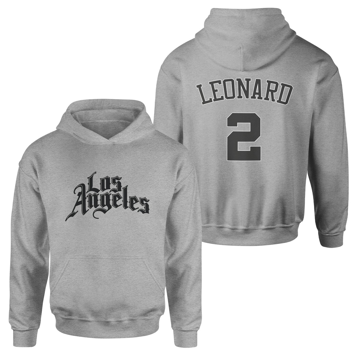 Kawhi Leonard Los Angeles Forma Hoodie M - Gri