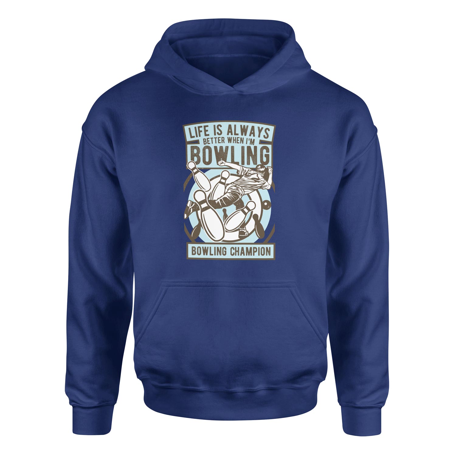 Bowling Champion Hoodie XXL - İndigo Mavisi