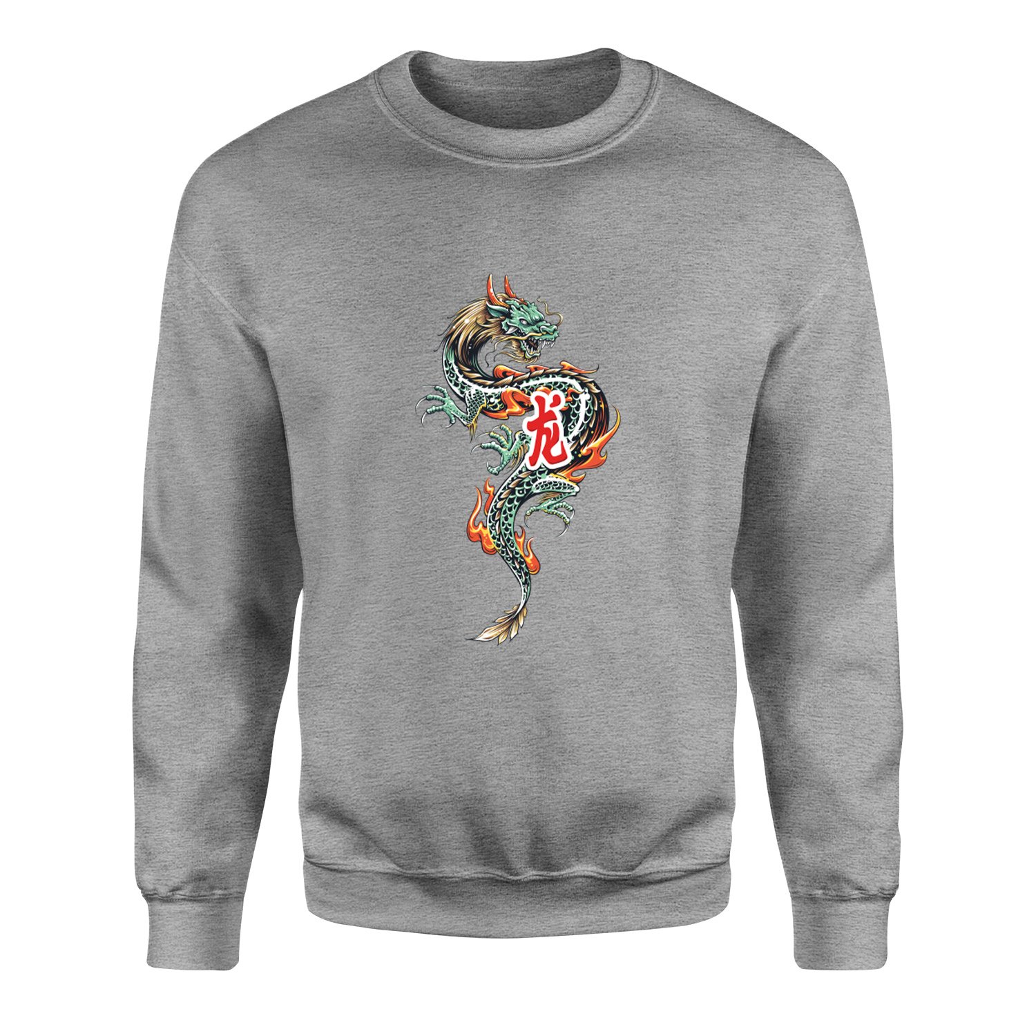 Dragon Sweatshirt M - Gri