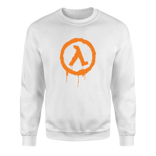 Half-Life Spray Sweatshirt L - Beyaz