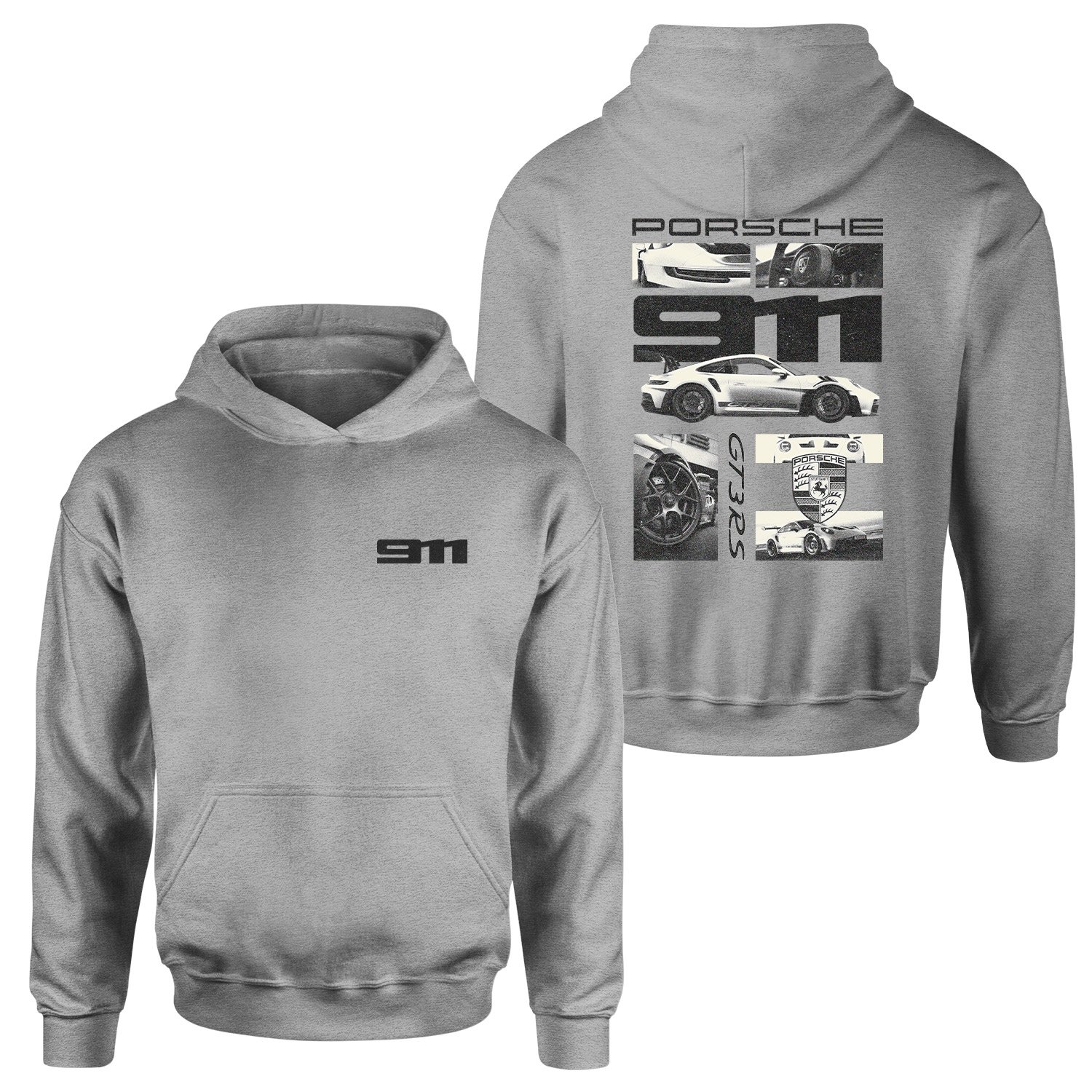 GT3 RS Grunge Hoodie M - Gri