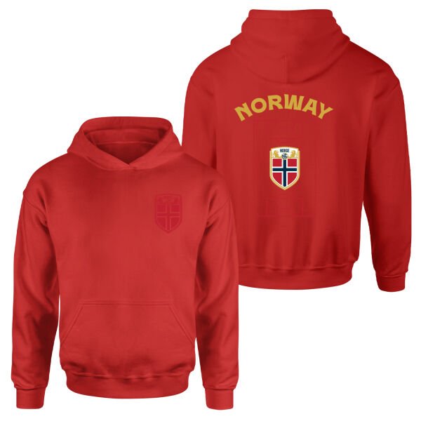 Norveç Dünya Kupası 2026 Hoodie L - Kırmızı