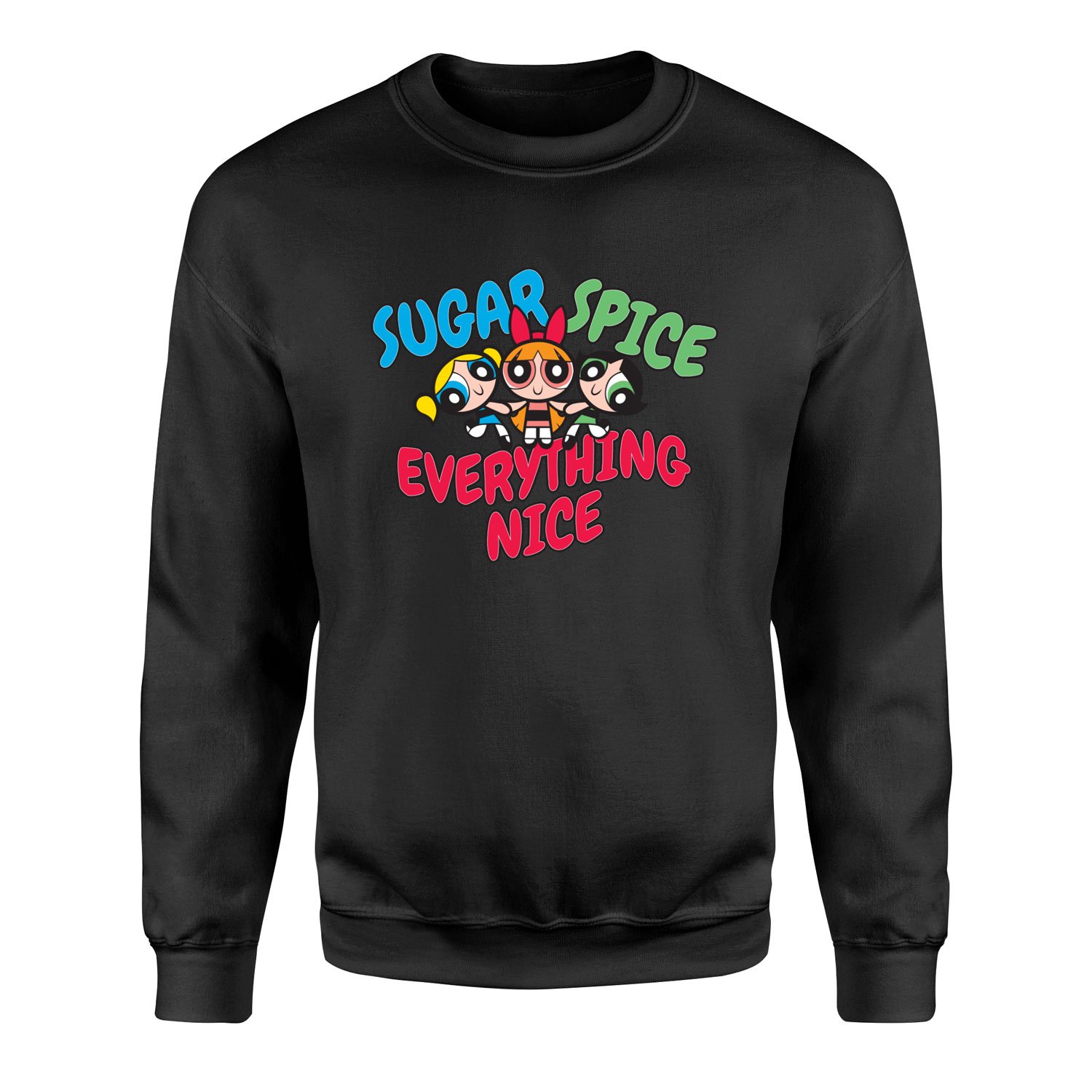 Sugar, Spice & Everything Nice Sweatshirt XXL - Siyah