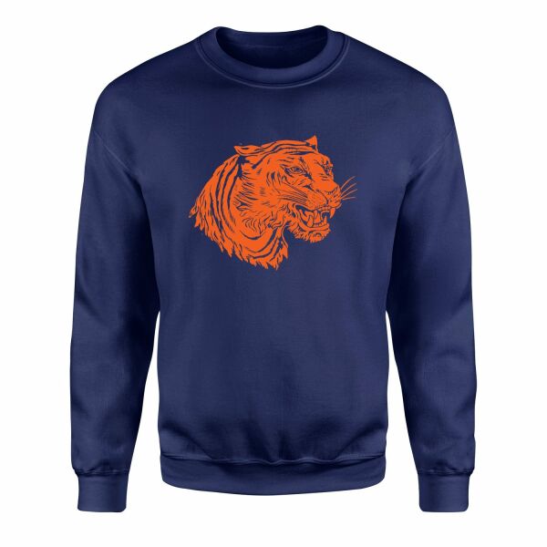 Clemson Tiger Print Sweatshirt L - İndigo Mavisi
