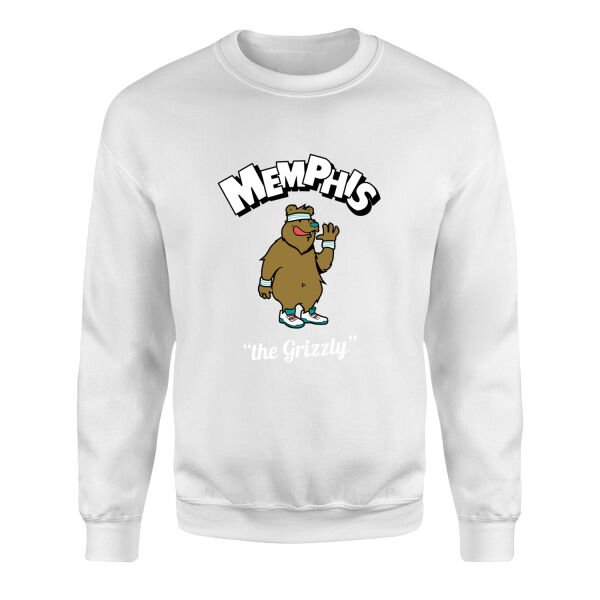 Memphis Cartoon Sweatshirt XXL - Beyaz