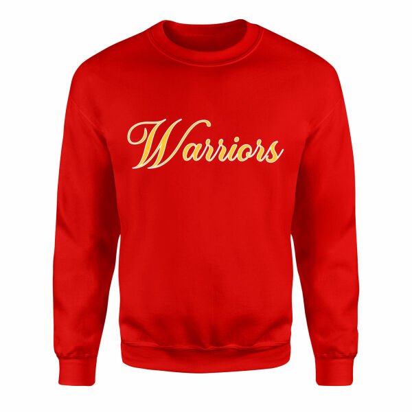Warriors Cursive Sweatshirt M - Kırmızı