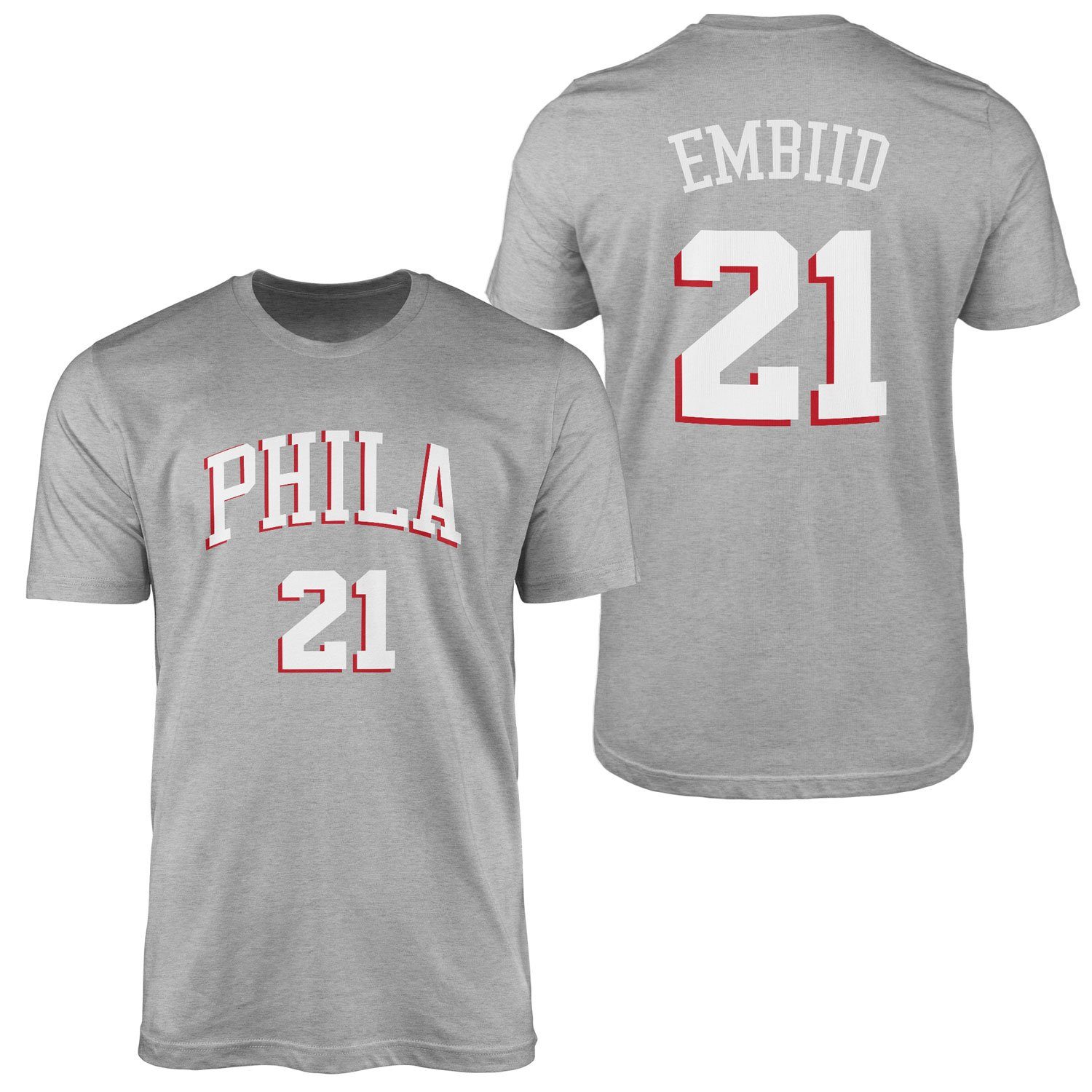 Joel Embiid Philadelphia Forma Tişört M - Gri