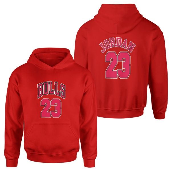 Michael Jordan 23 Forma Hoodie L - Kırmızı