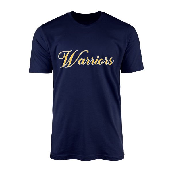 Warriors Cursive Tişört L - İndigo Mavisi
