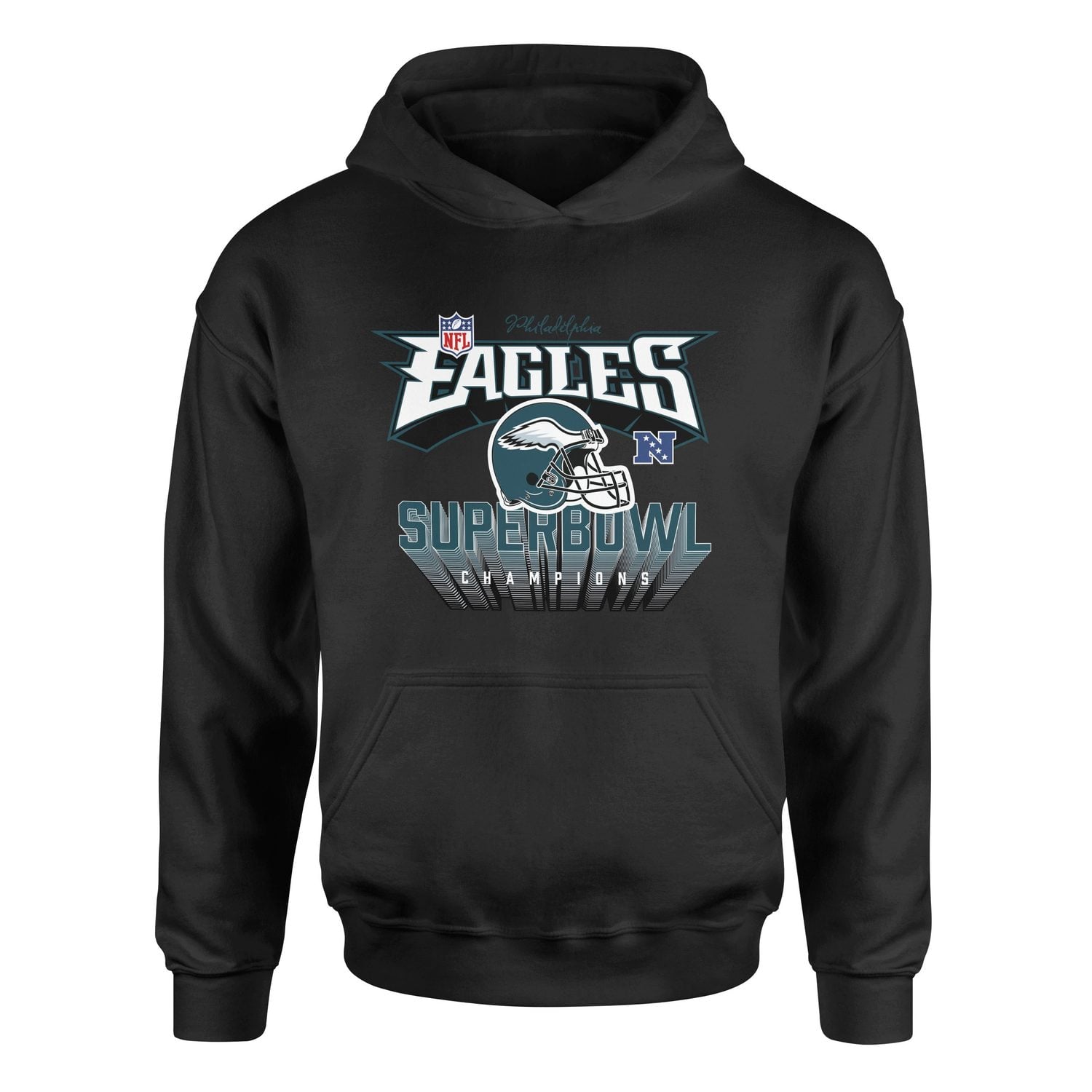 Philadelphia Eagles SB Champions Hoodie XL - Siyah