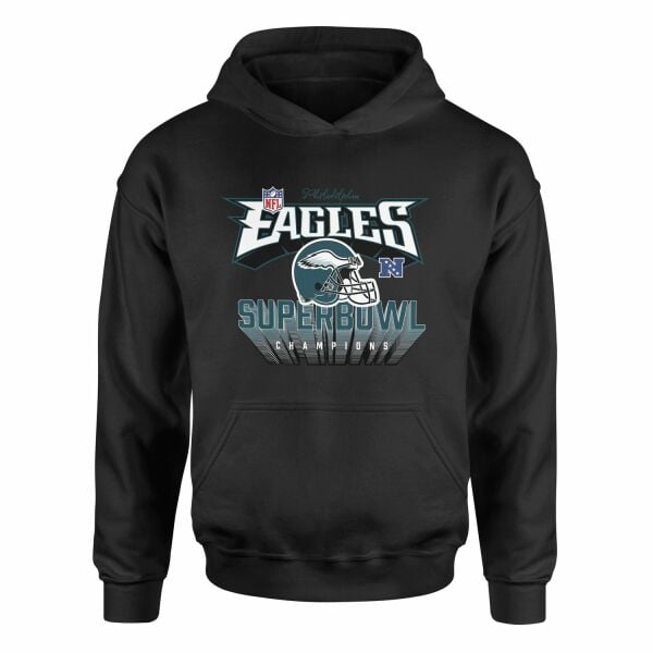 Philadelphia Eagles SB Champions Hoodie XL - Siyah