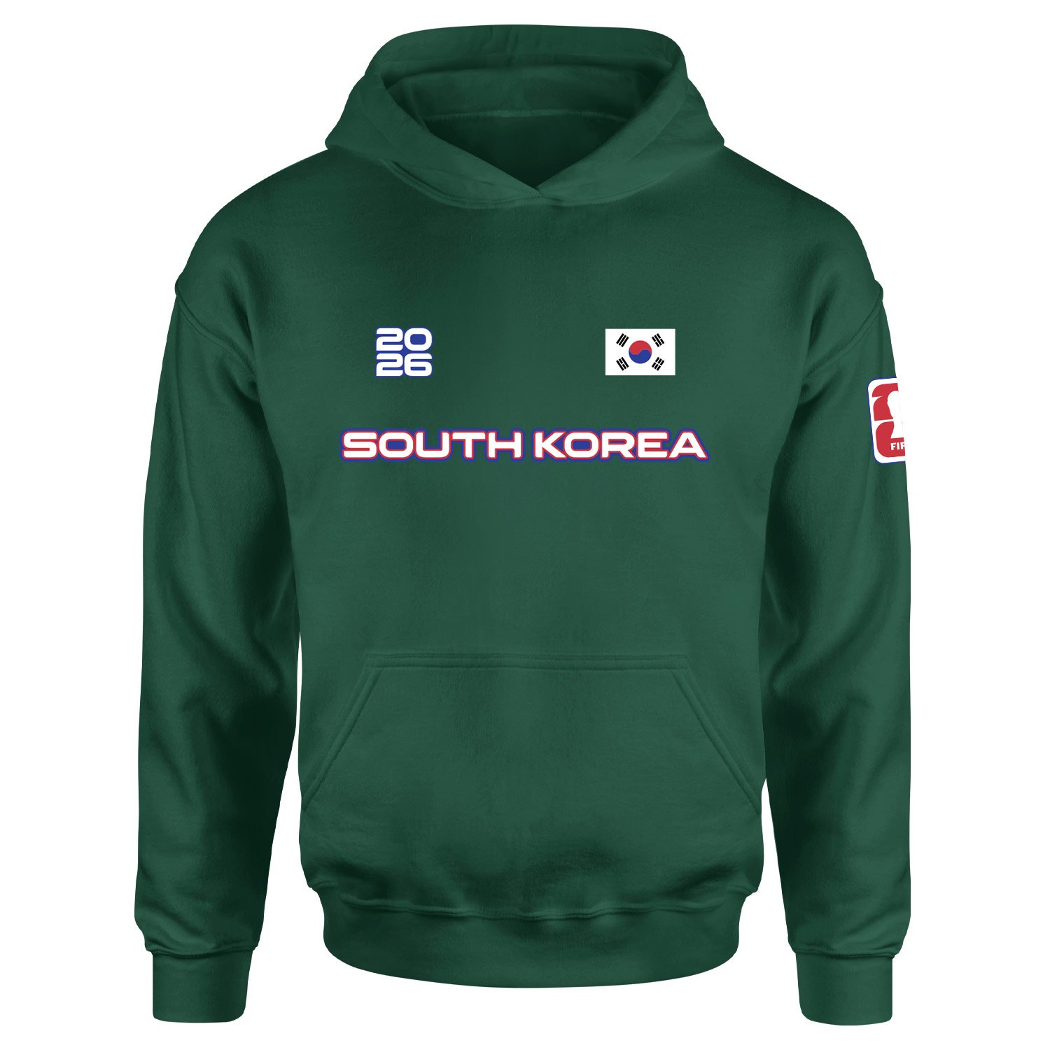 Güney Kore 2026 Hoodie M - Nefti Yeşili
