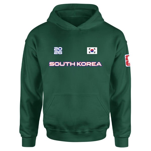 Güney Kore 2026 Hoodie M - Nefti Yeşili
