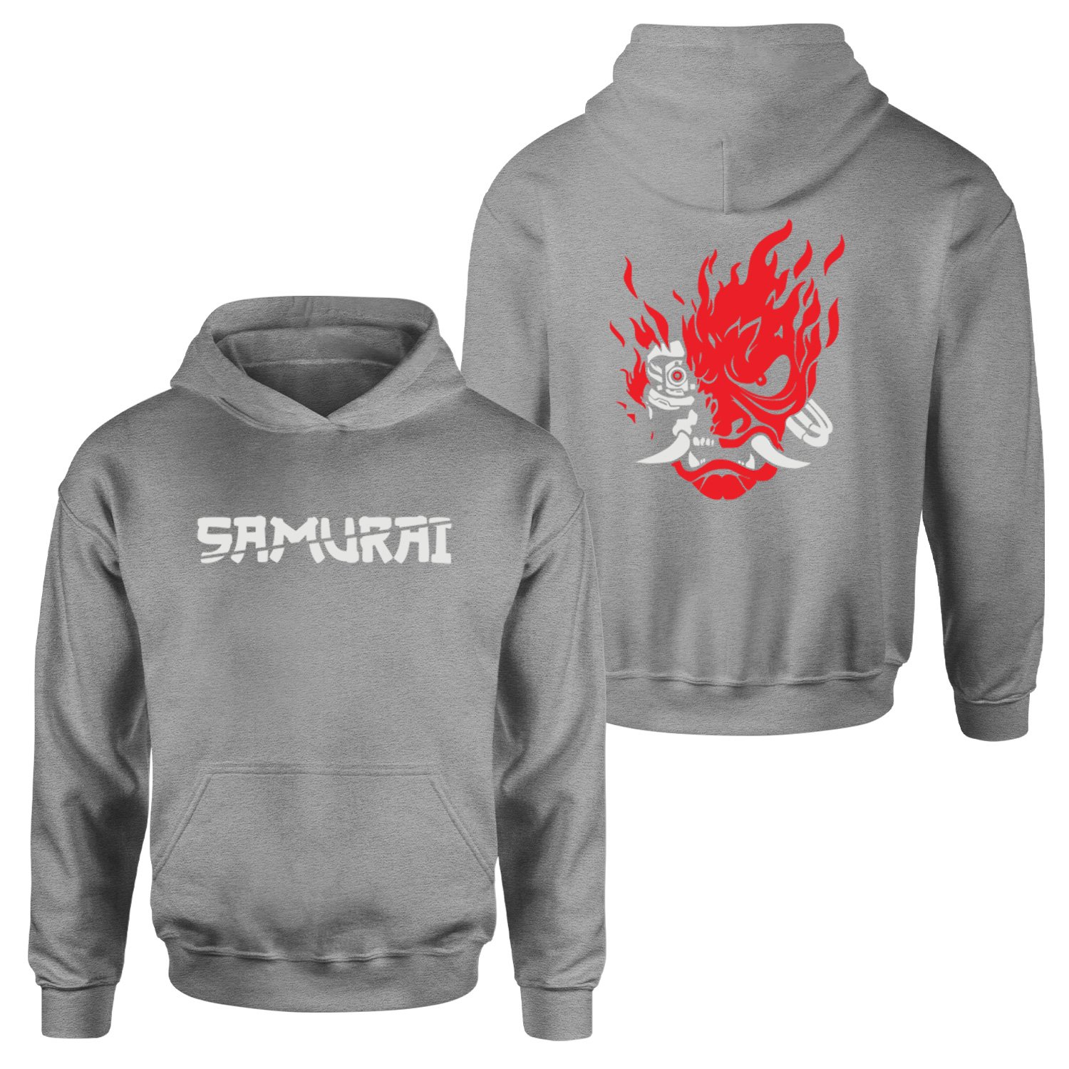 Wake Up, Samurai | CYBERPUNK Hoodie M - Gri