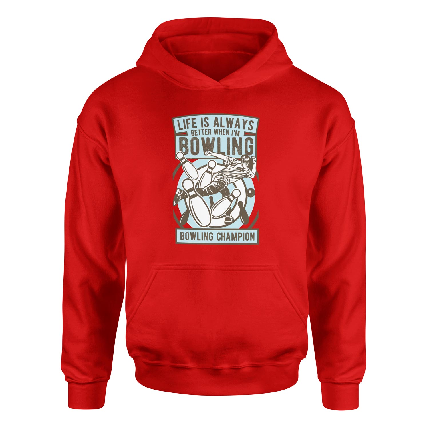 Bowling Champion Hoodie M - Kırmızı