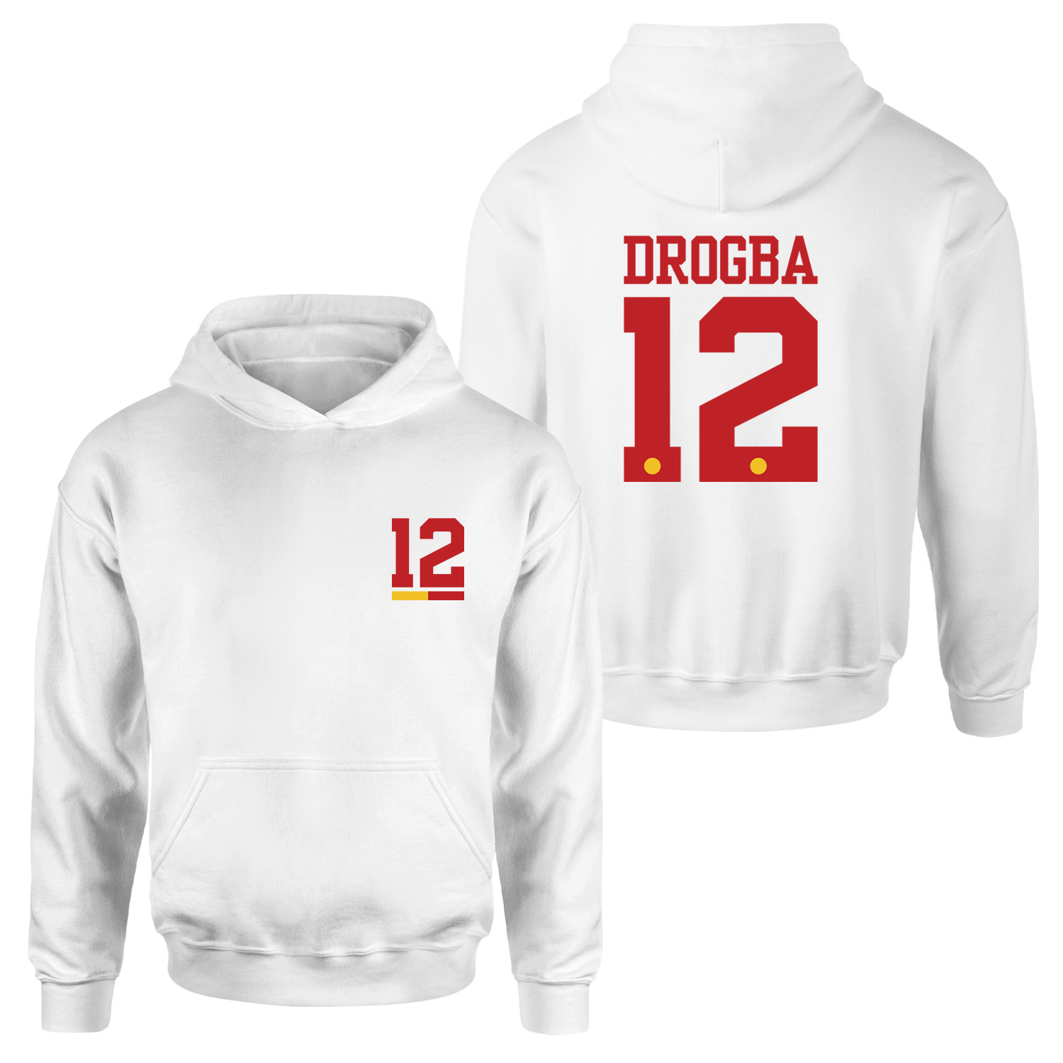 Didier Drogba Forma Hoodie XL - Beyaz