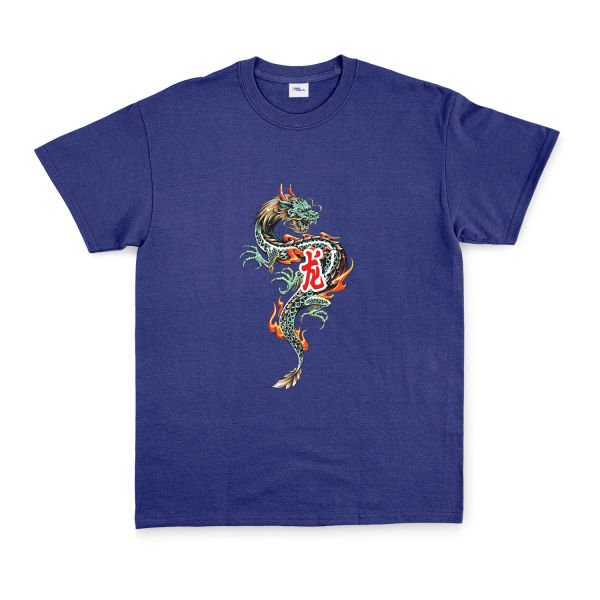 Dragon Tişört L - İndigo Mavisi