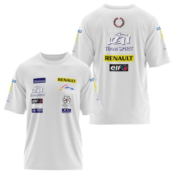 Renault Team Spirit Vintage Teamline Oversize Tişört L - Beyaz
