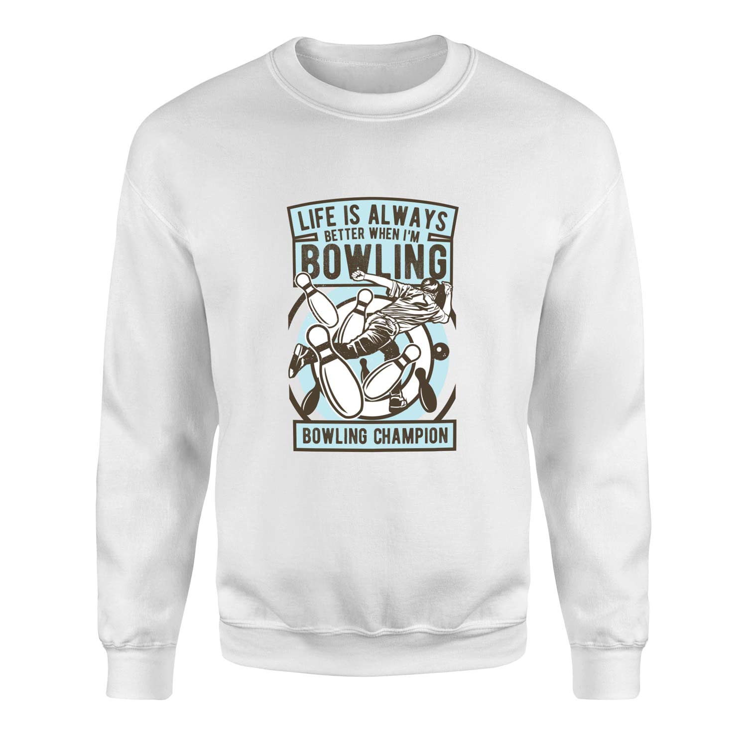 Bowling Champion Sweatshirt XL - Beyaz